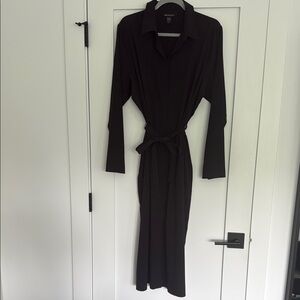 Athleta Black Collar Shirtdress